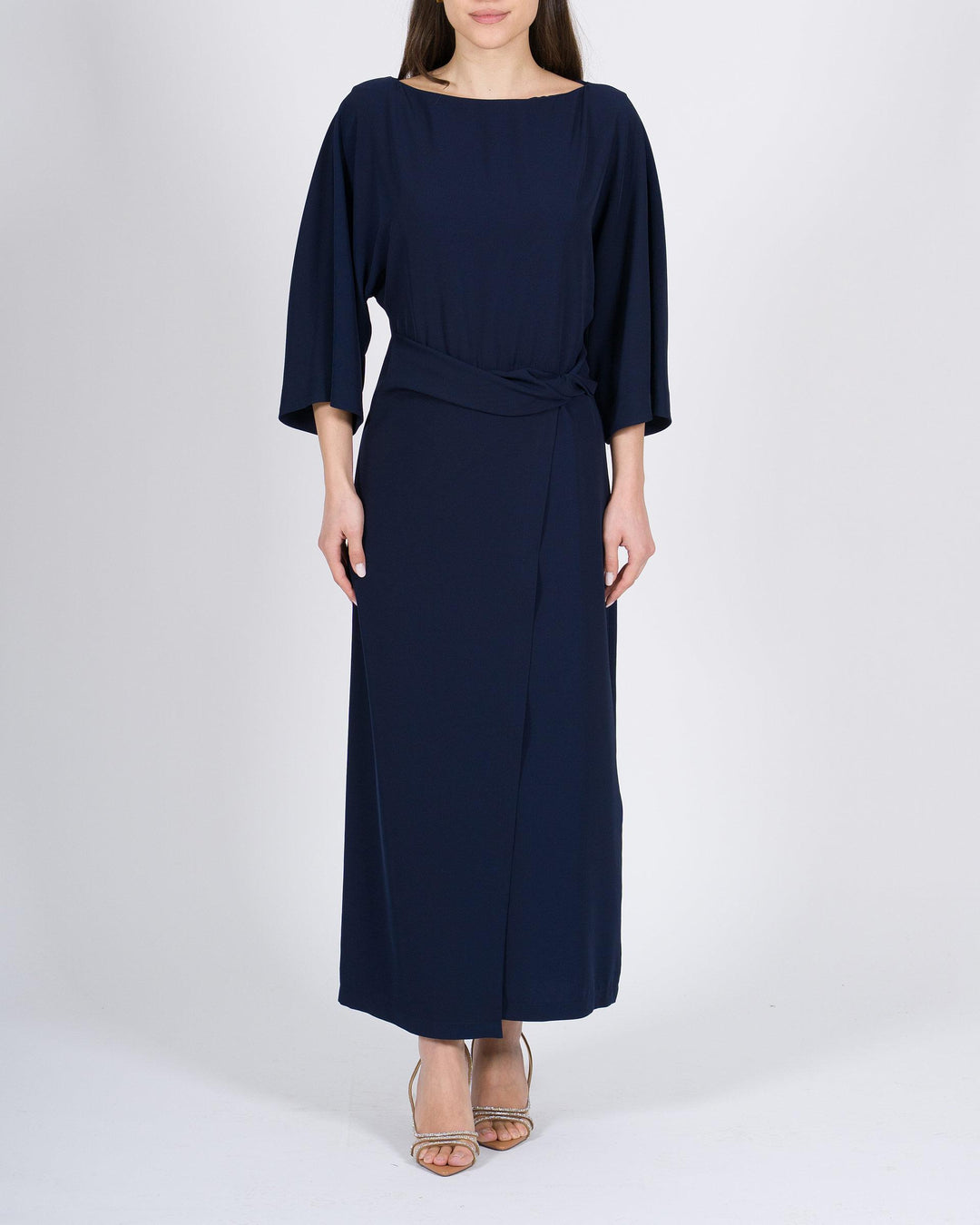 Abito MEIMEJ  Longuette in Georgette con Drappeggio in Vita 