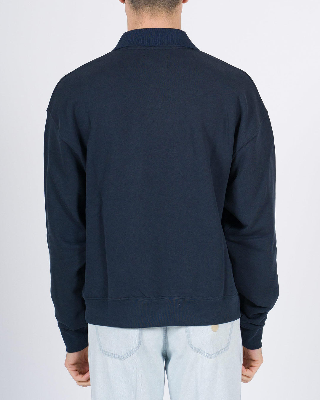 Polo felpa Skipper in jersey blu 