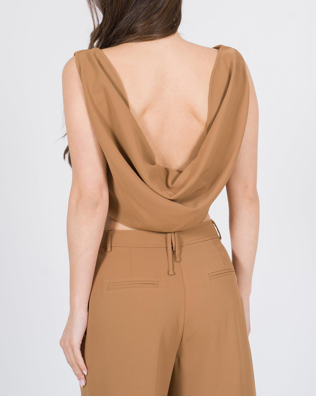 Cropped Vest Top bruciato 