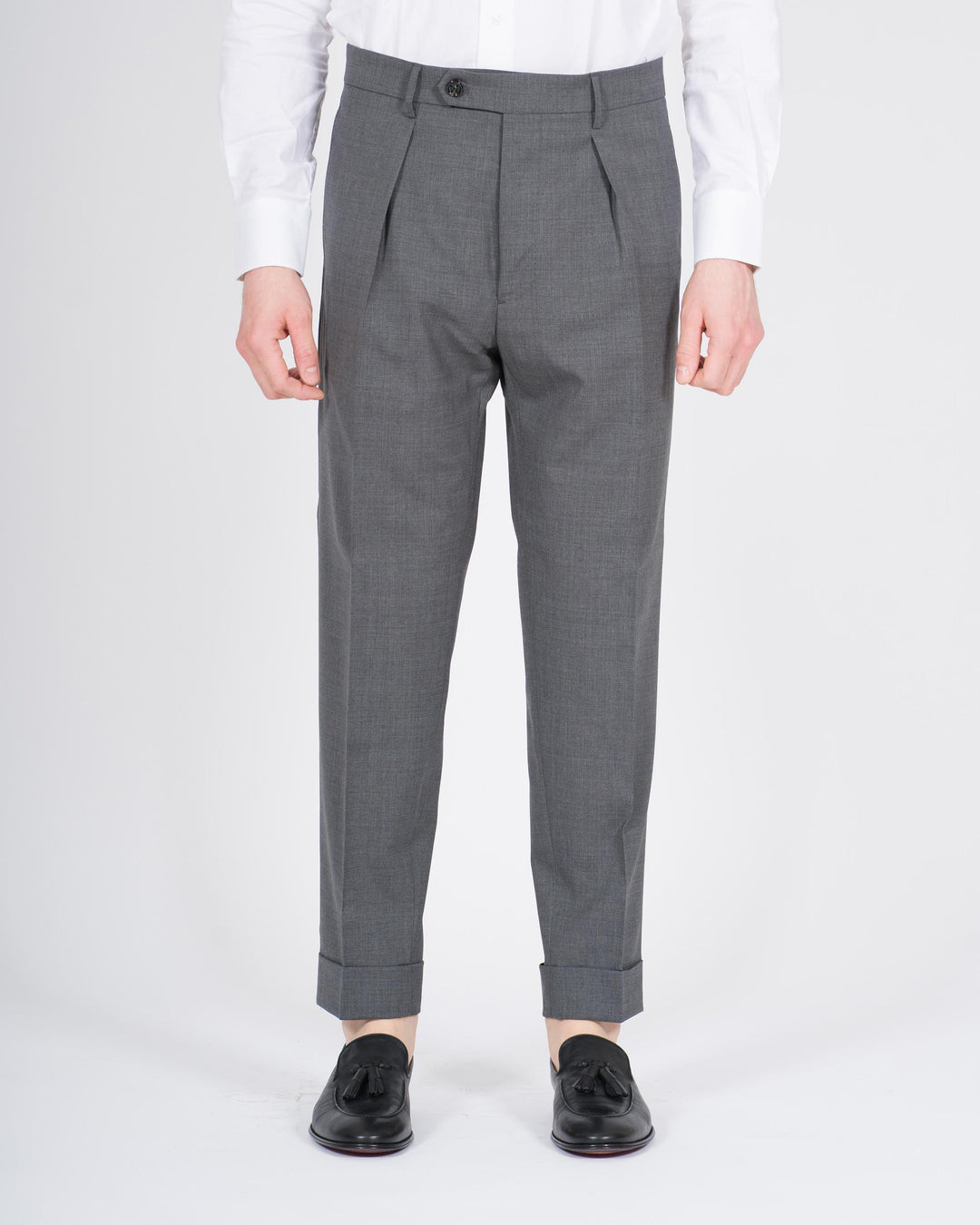 Pantalone Chiaia Lana Four Season Grigio Scuro 