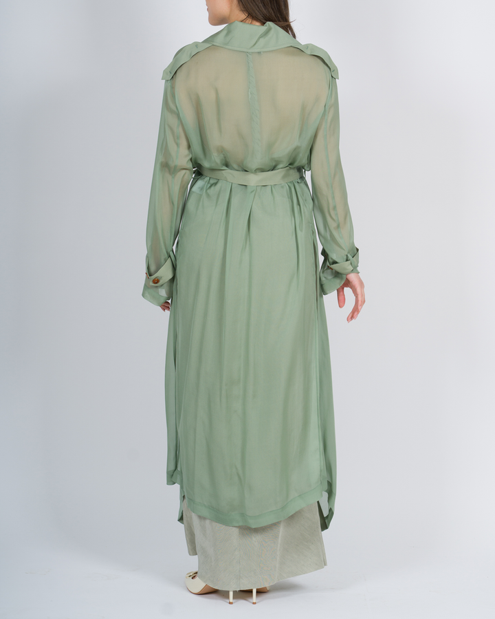 TRENCH CHIFFON VERDE 