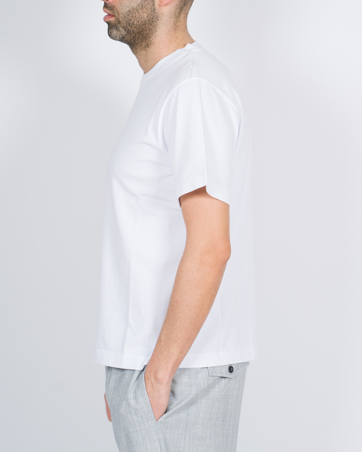 T-shirt over cotone bianca 
