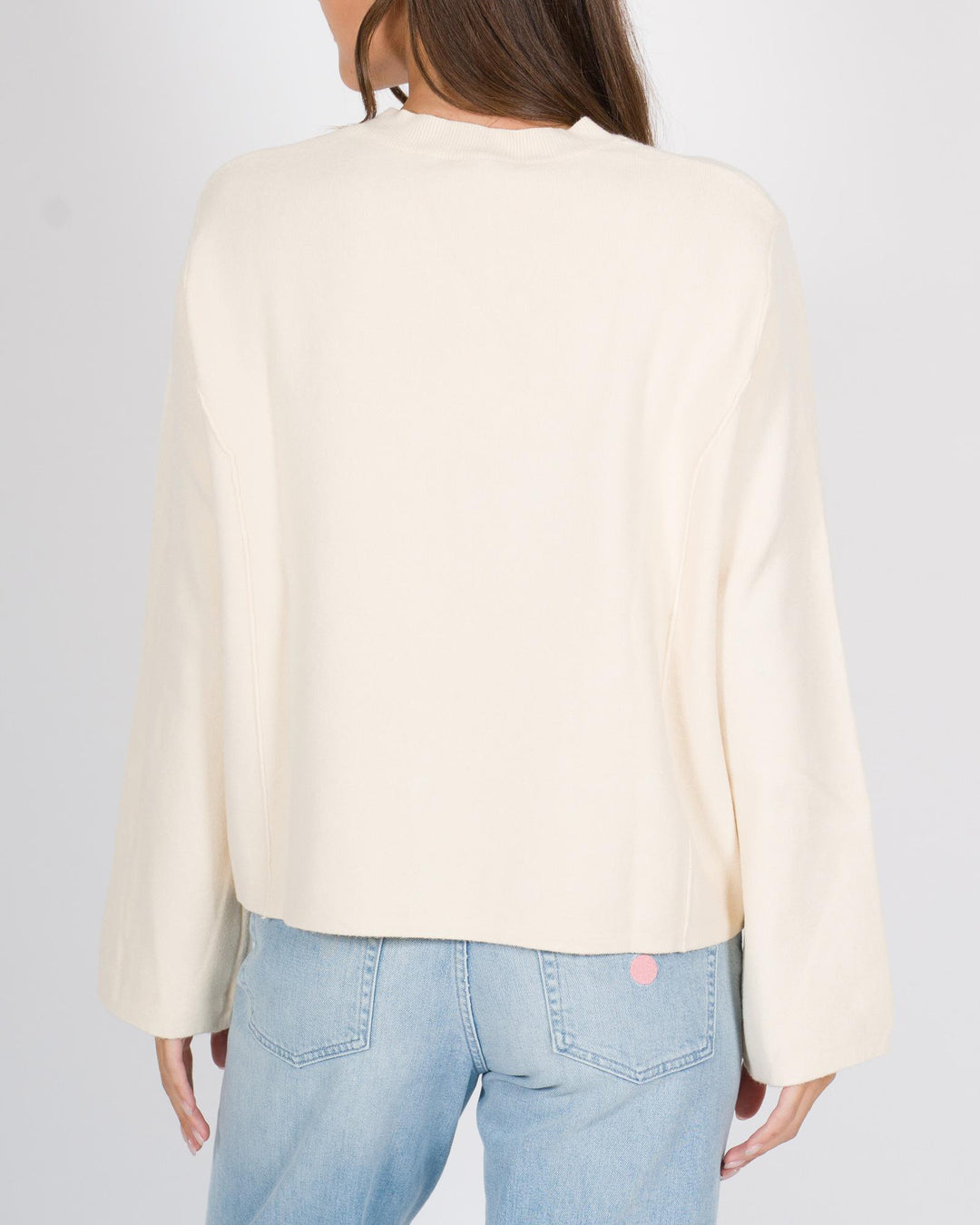 Maglia tagli polsi panna 