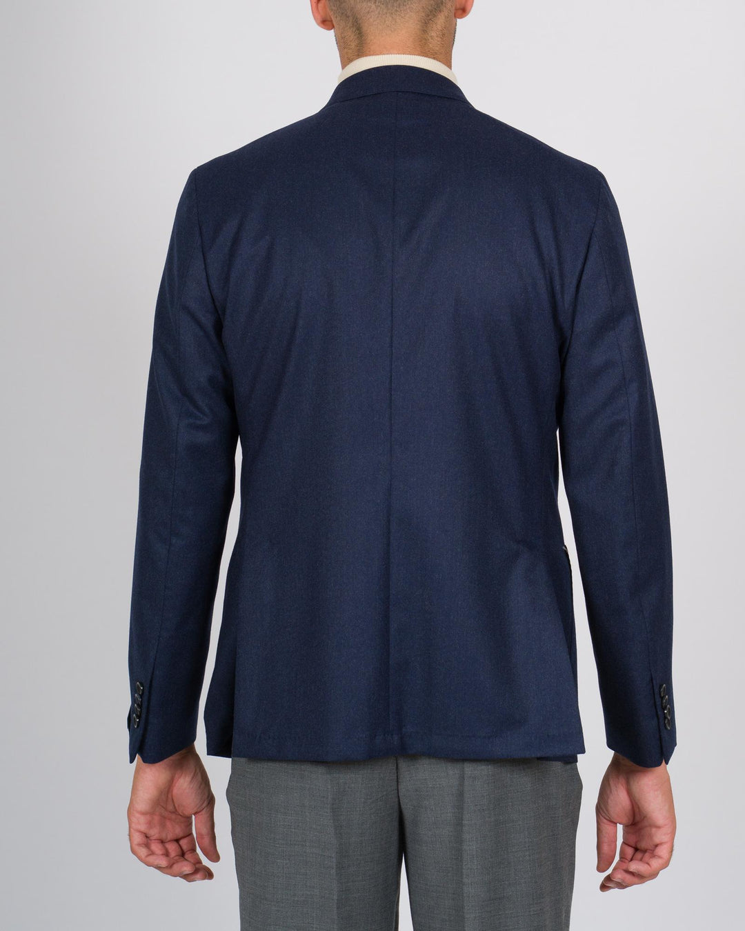 Giacca doppio petto in lana blu 