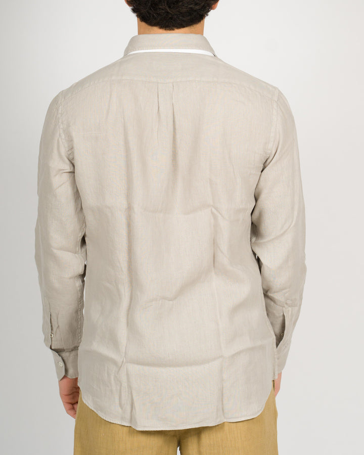 Camicia lino unito beige 