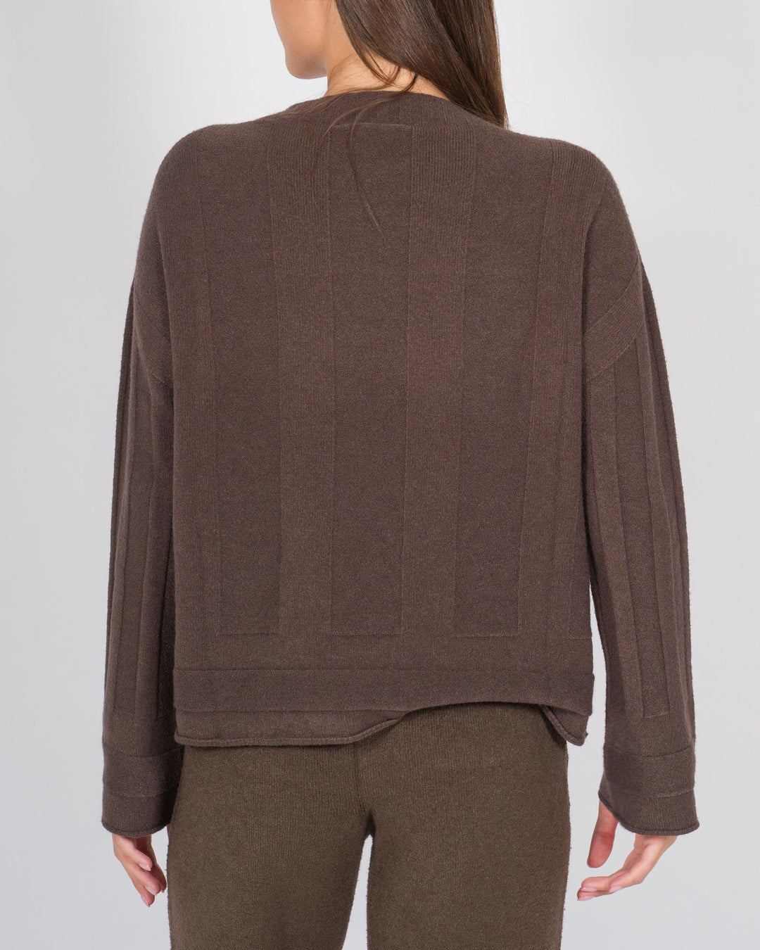 Maglia effeto riga cacao 