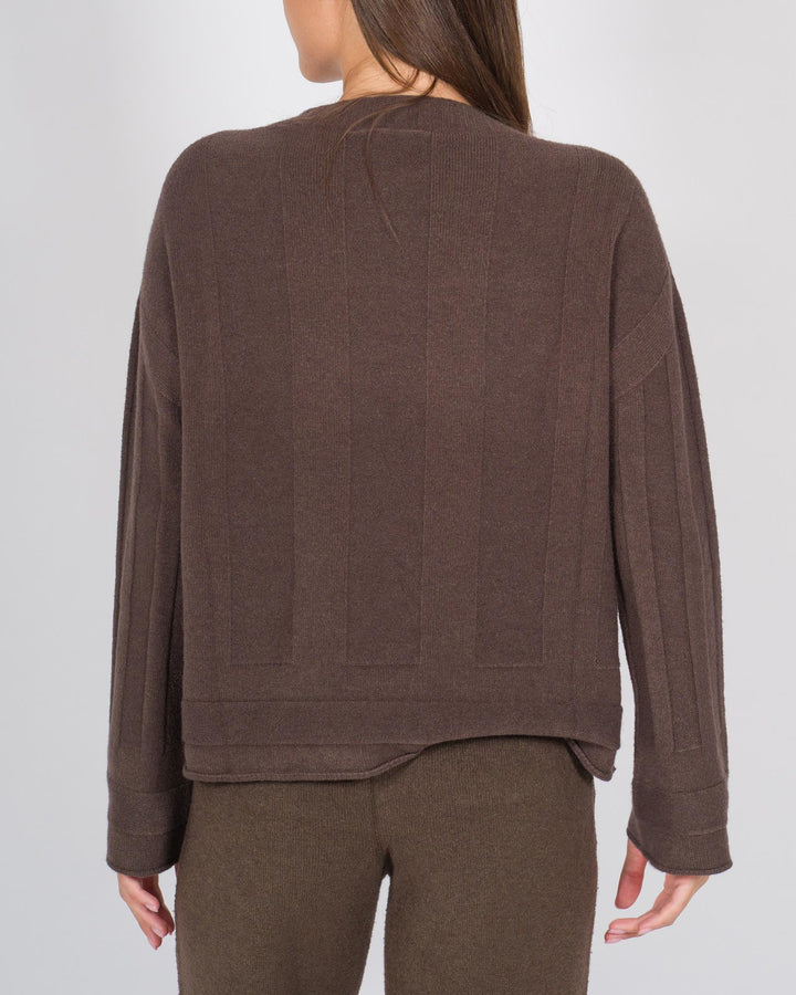 Maglia effeto riga cacao 