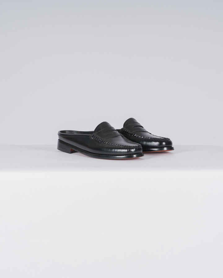 Weejuns Penny Slides Black Leather 