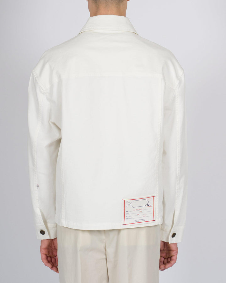 Giubbotto Uomo New York Resident in Cotone Bull Bianco 
