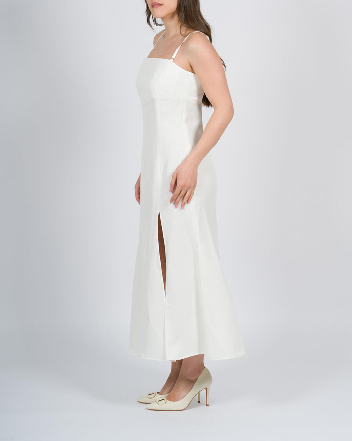 Abito lungo bustier bianco 
