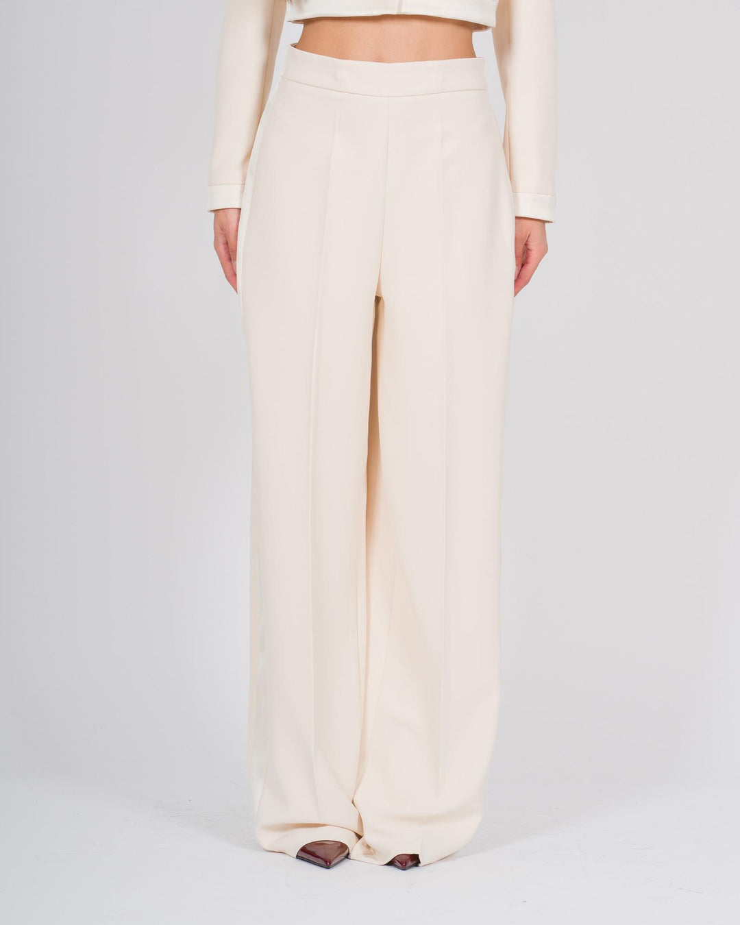 pantalone palazzo panna 