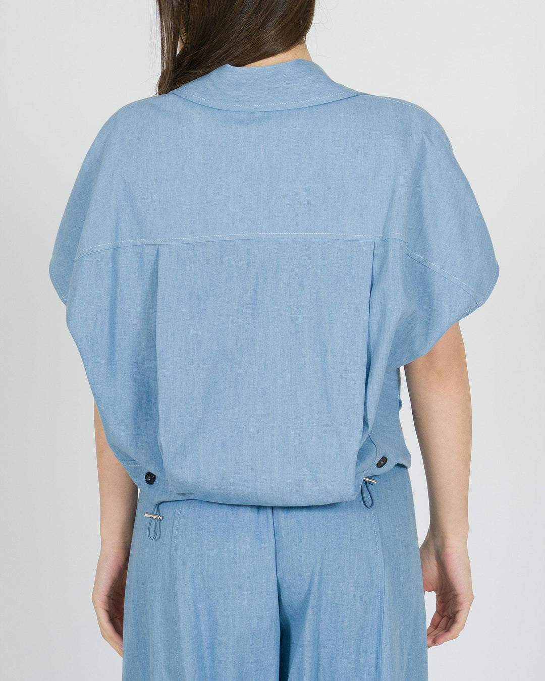 Camicia Meimeij azzurra effetto denim 