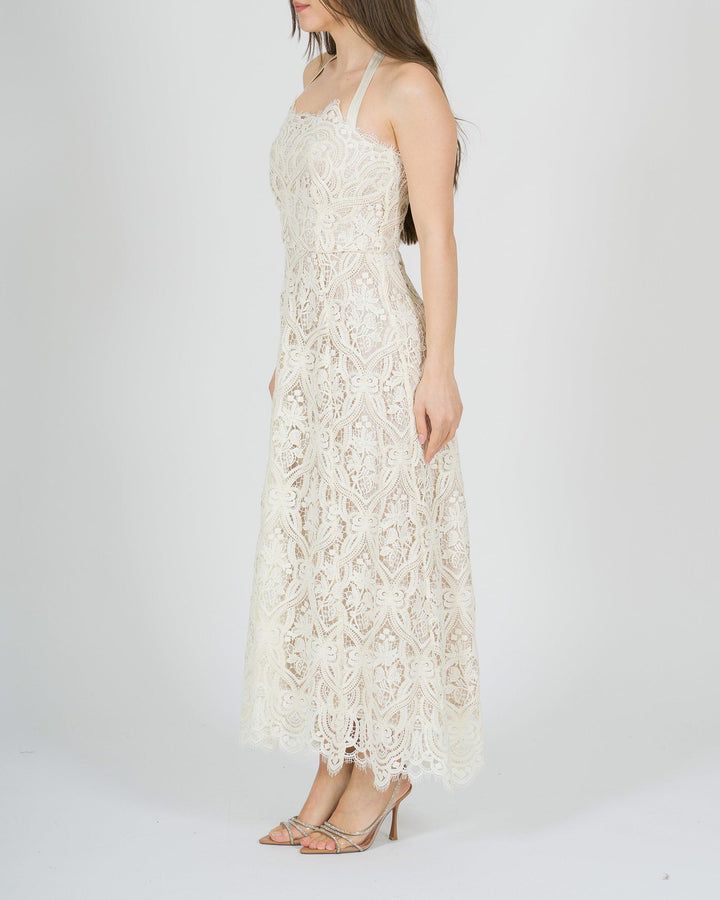 Abito Ecru access con Pizzo 