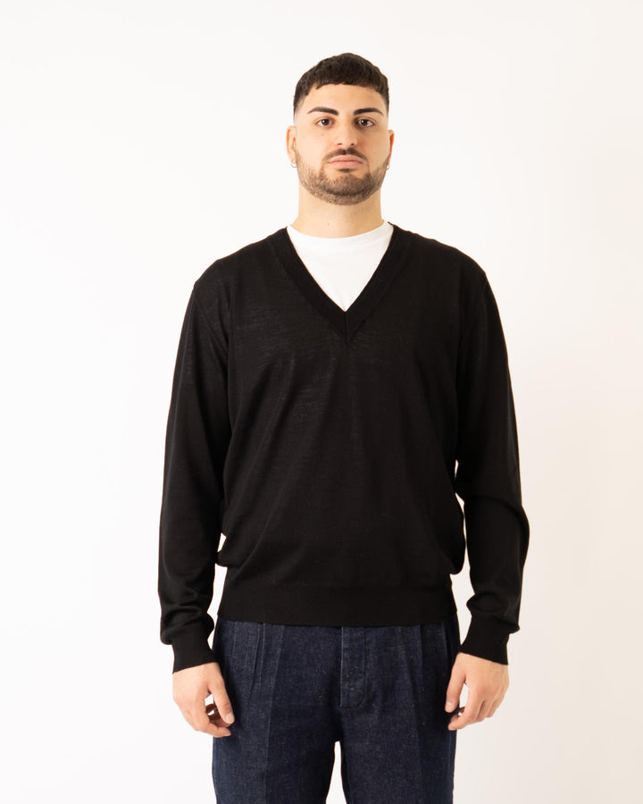 Maglia Scollo V Nero 