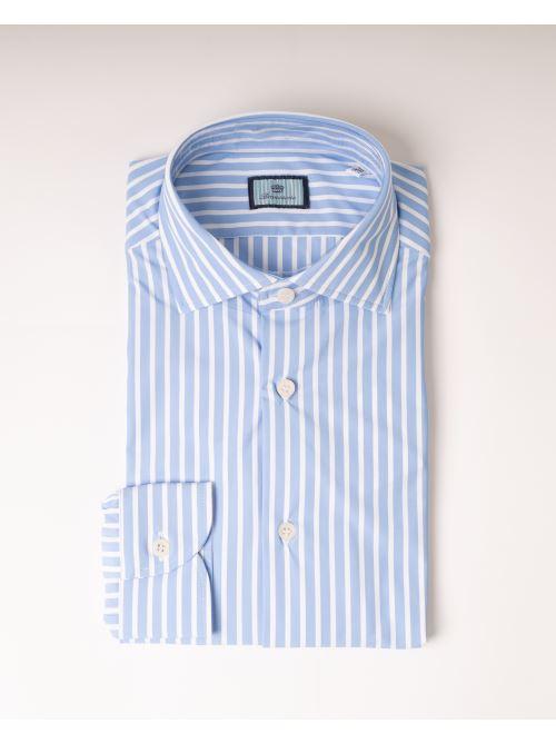 Camicia Tecnica righe Celeste 