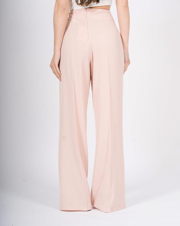 Pantalone Silence rosa Modello Palazzo 