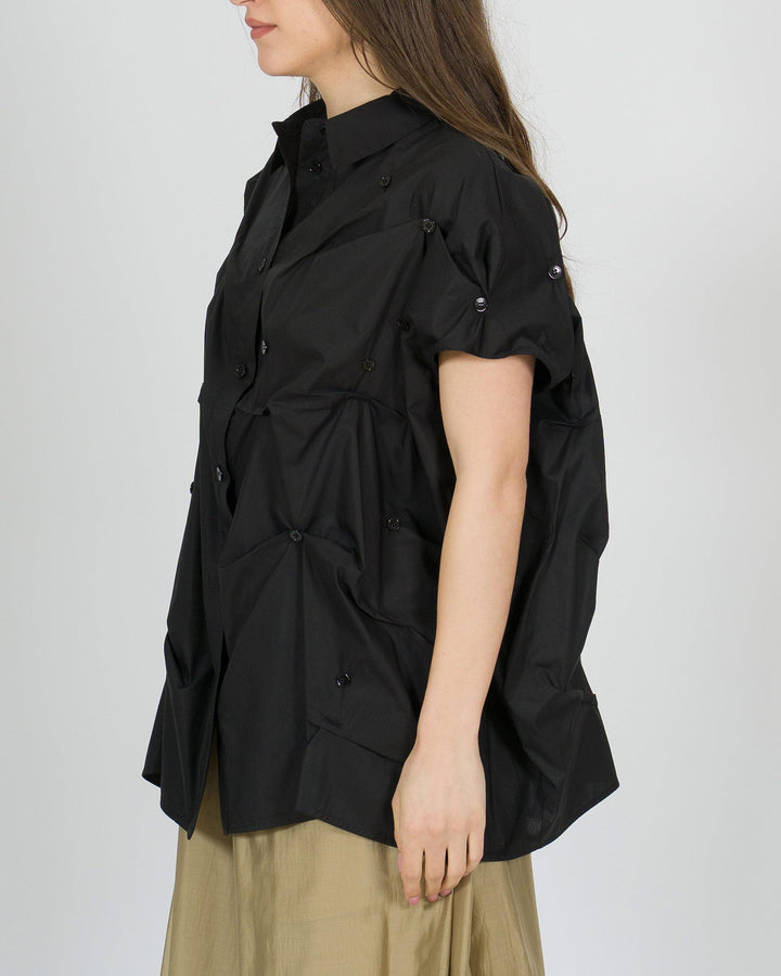 Camicia smanicata Meimeij nera 