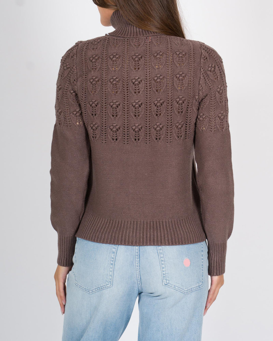 Pullover Dolcevita Traforato Cacao 