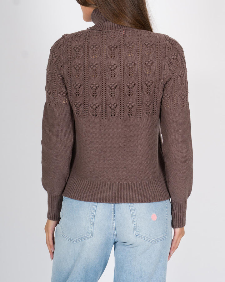 Pullover Dolcevita Traforato Cacao 