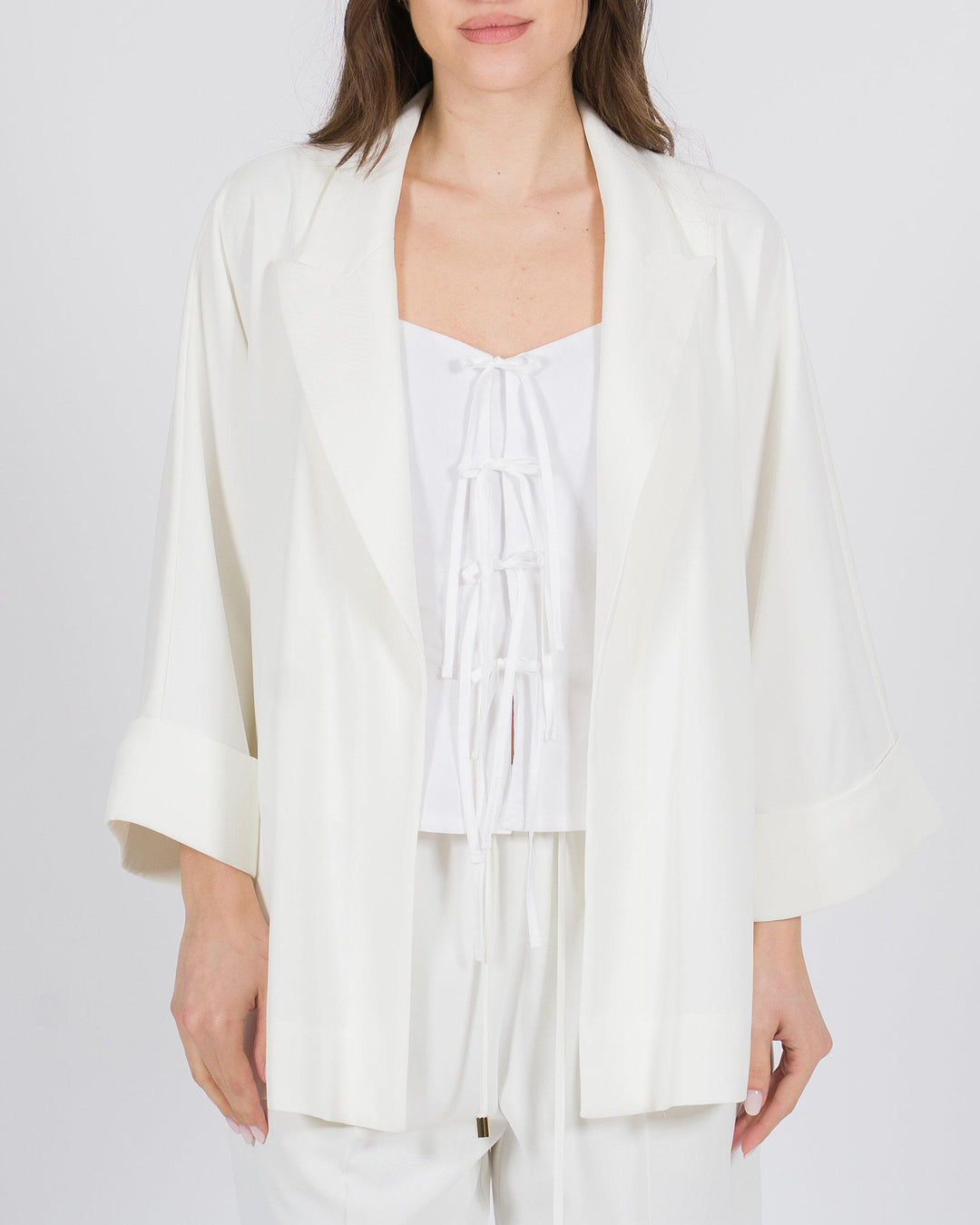 Blazer Oversize senza Bottoni off white 
