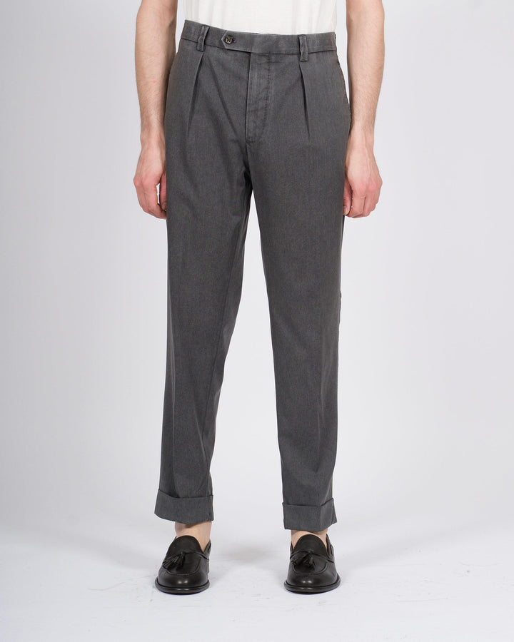 Pantalone Chiaia grigio in lana frosted 