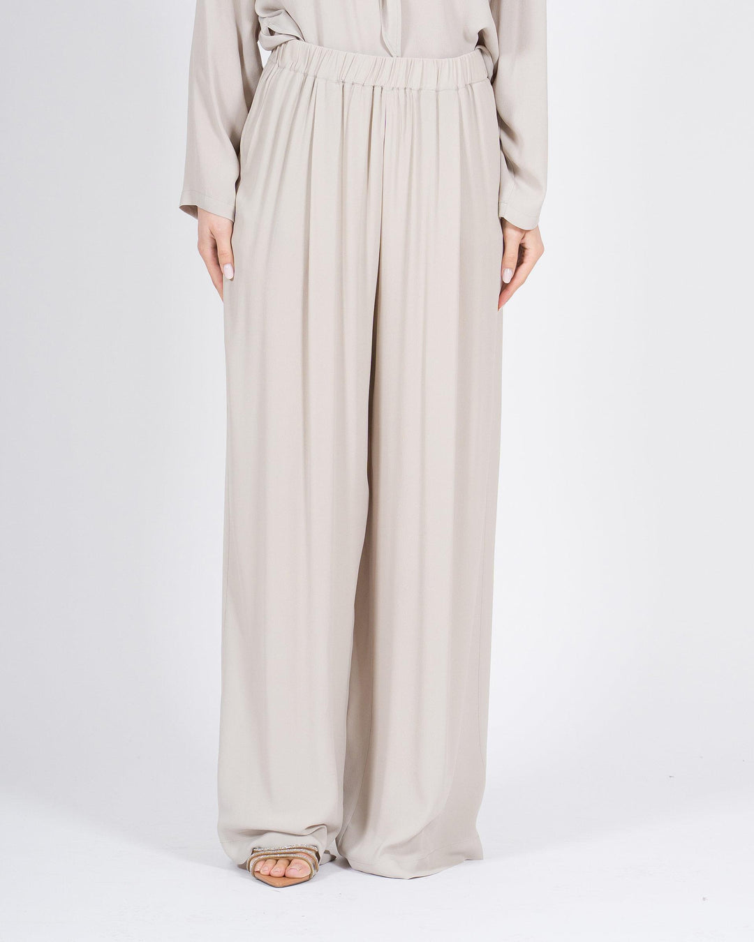 Pantaloni MEIMEJ Palazzo Seta con Elastico 