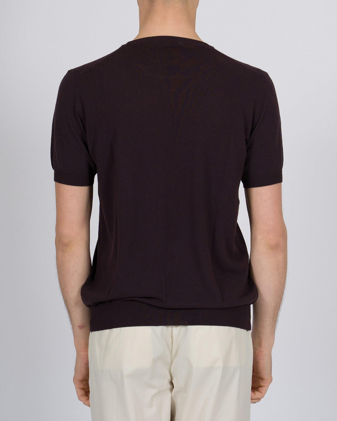 T-shirt crepe di cotone moro 