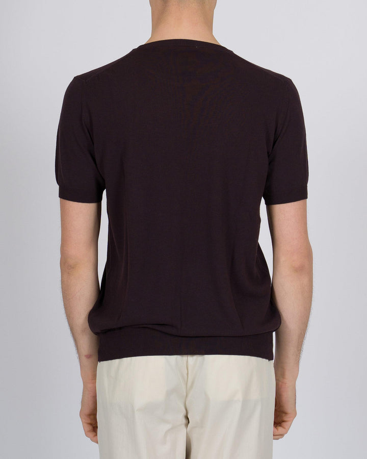 T-shirt crepe di cotone moro 