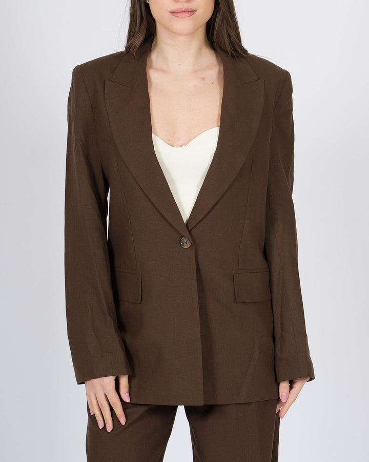 Blazer marrone monopetto 