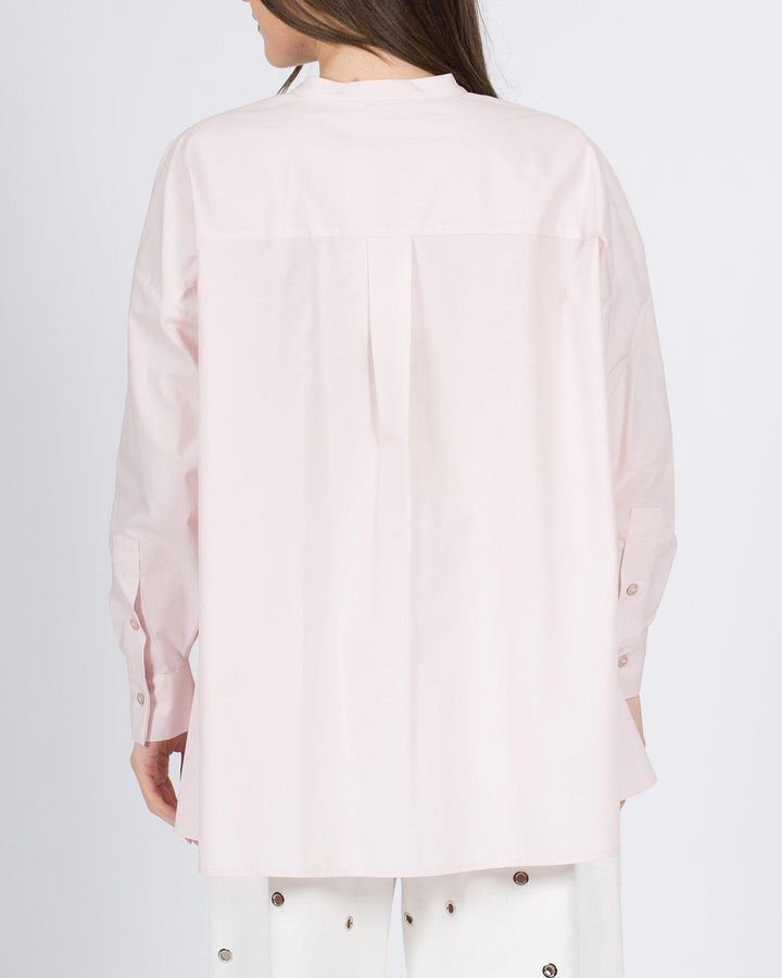 Camicia MEIMEJ  Cotone Larga Collo Pistagna rosa 