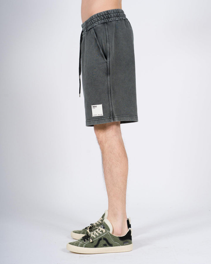 Pantalone Corto Felpa Uomo Grigio Marmorizzato 