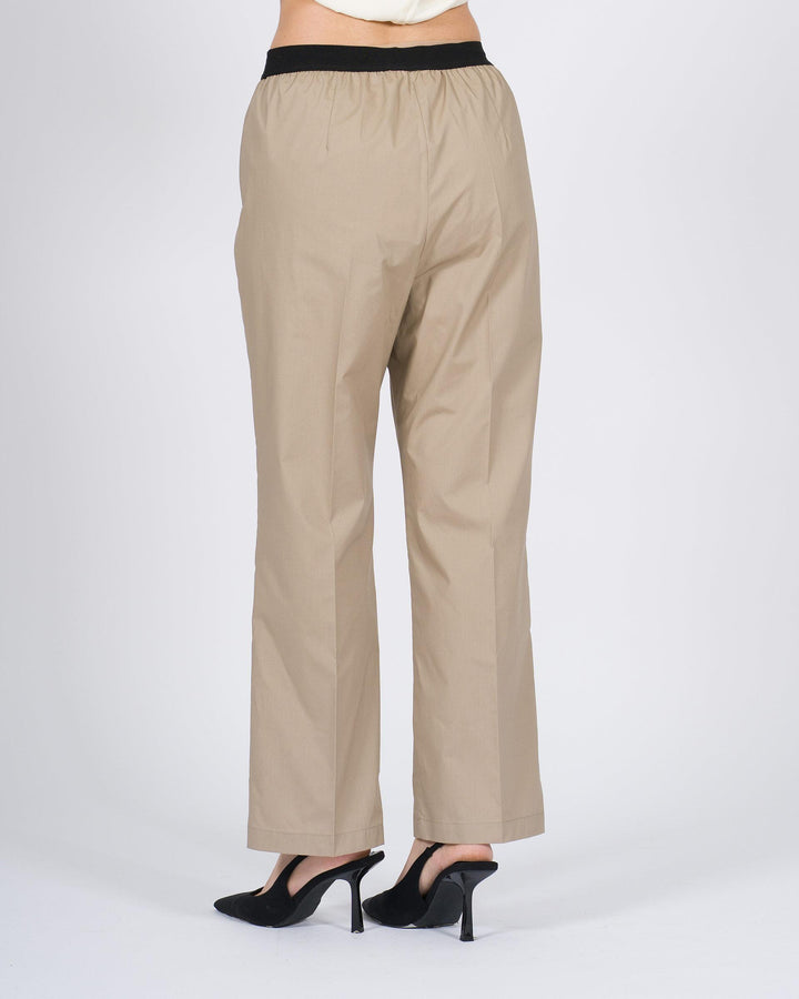 Pantalone tortora Meimeij in Cotone 