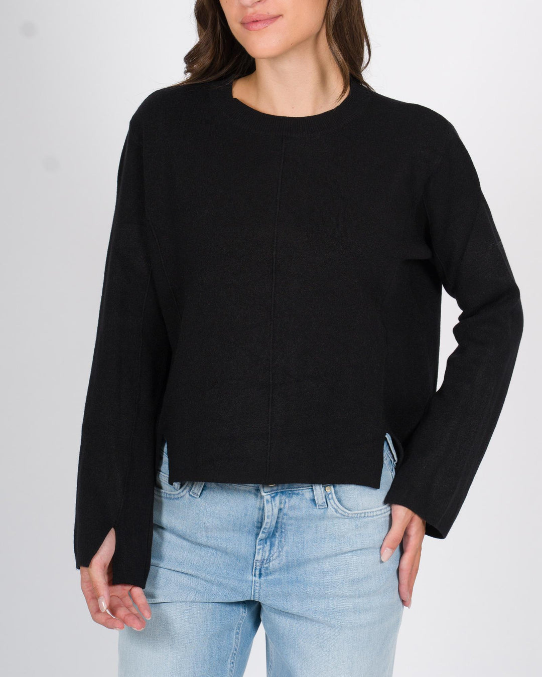 Maglia tagli polsi nero 