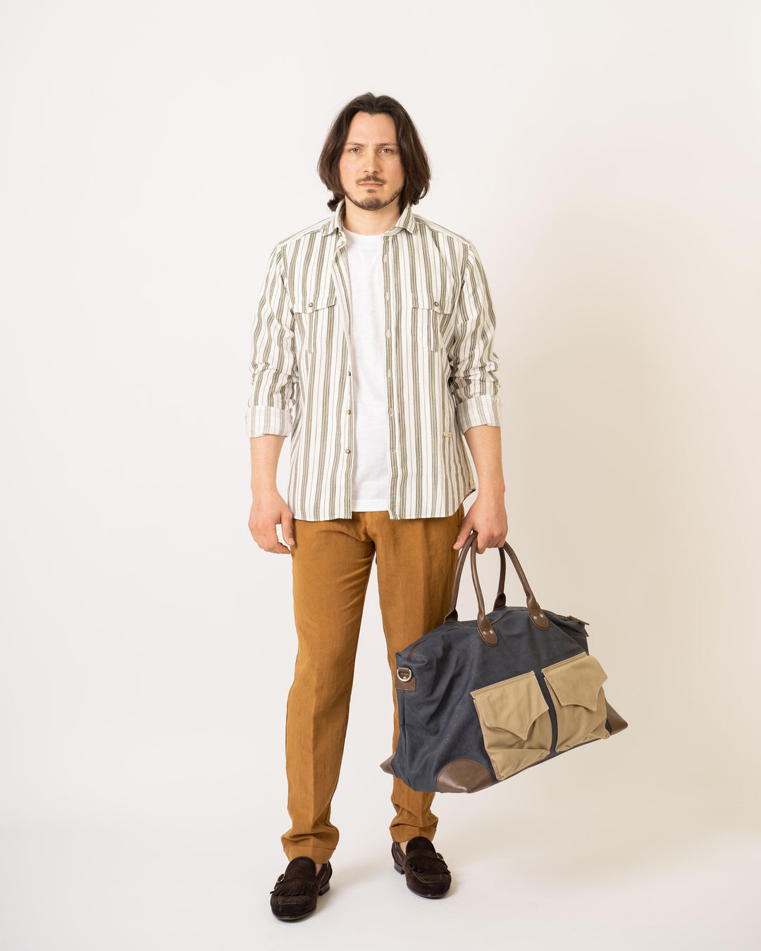 Camicia righe e tasconi 