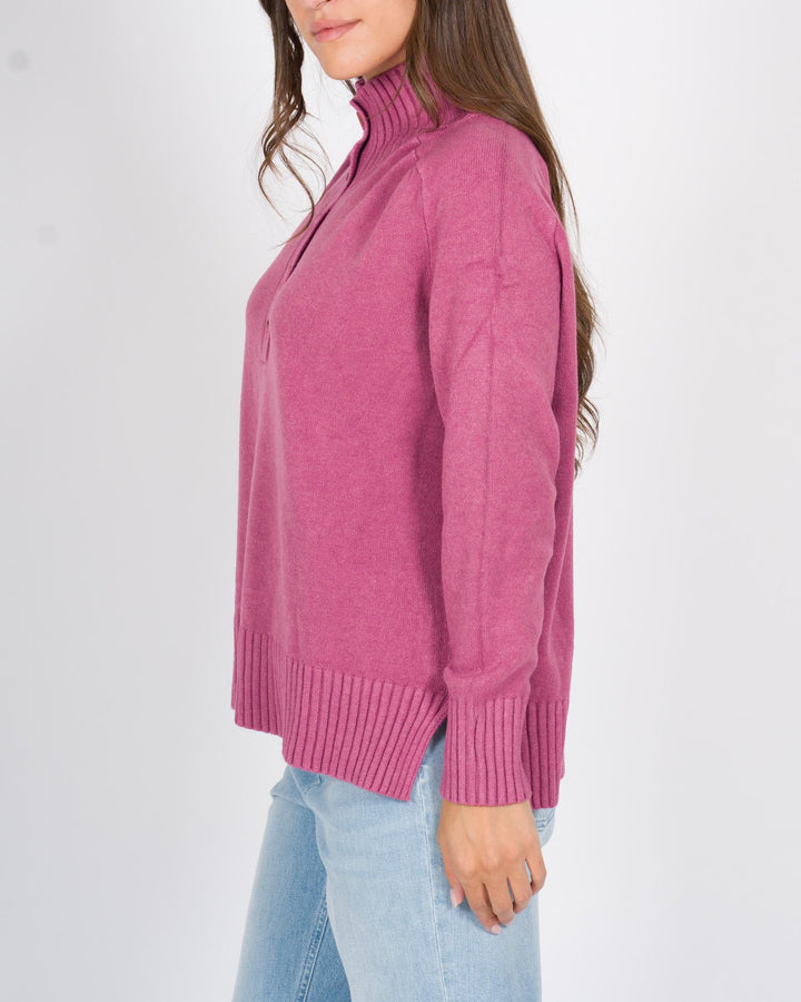 Maglia cinque bottoni rosa 
