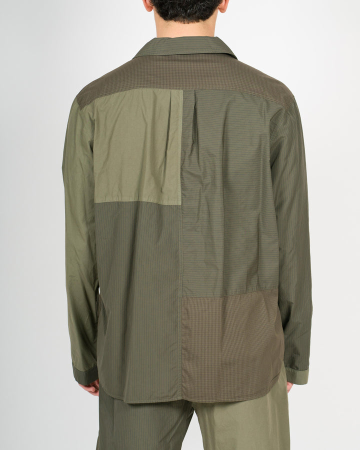Overshirt cotone verde 