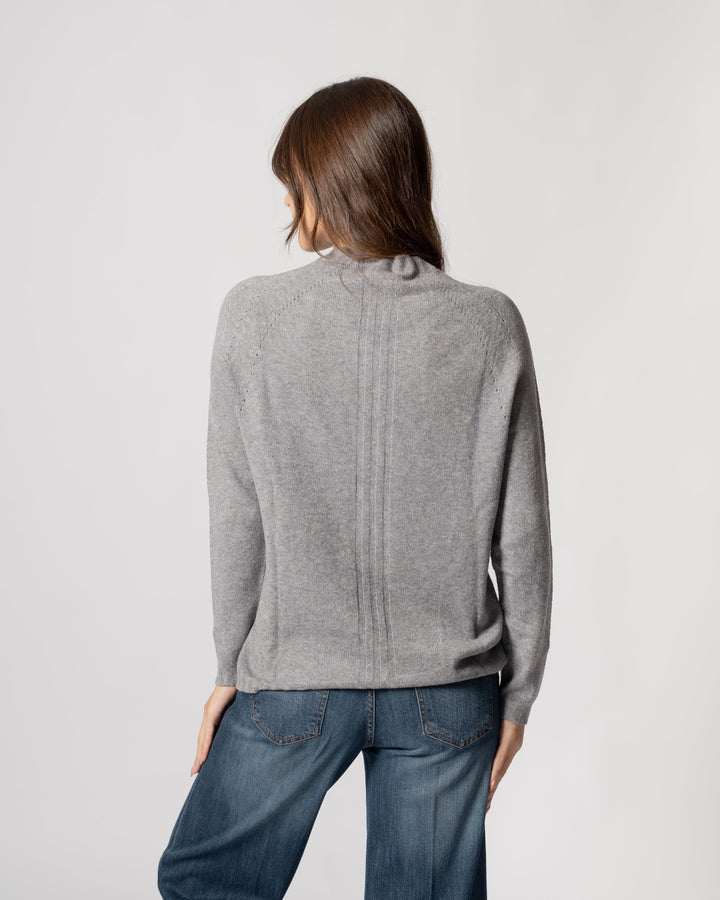 Maglia collo cratere grigio 