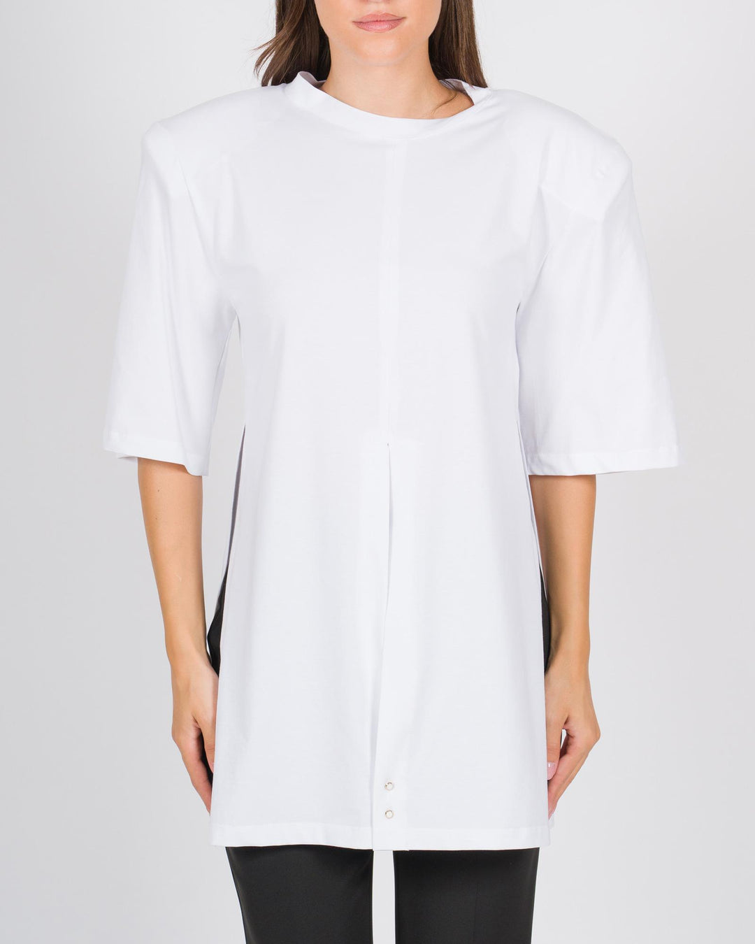 T-shirt con spacchi bianca 