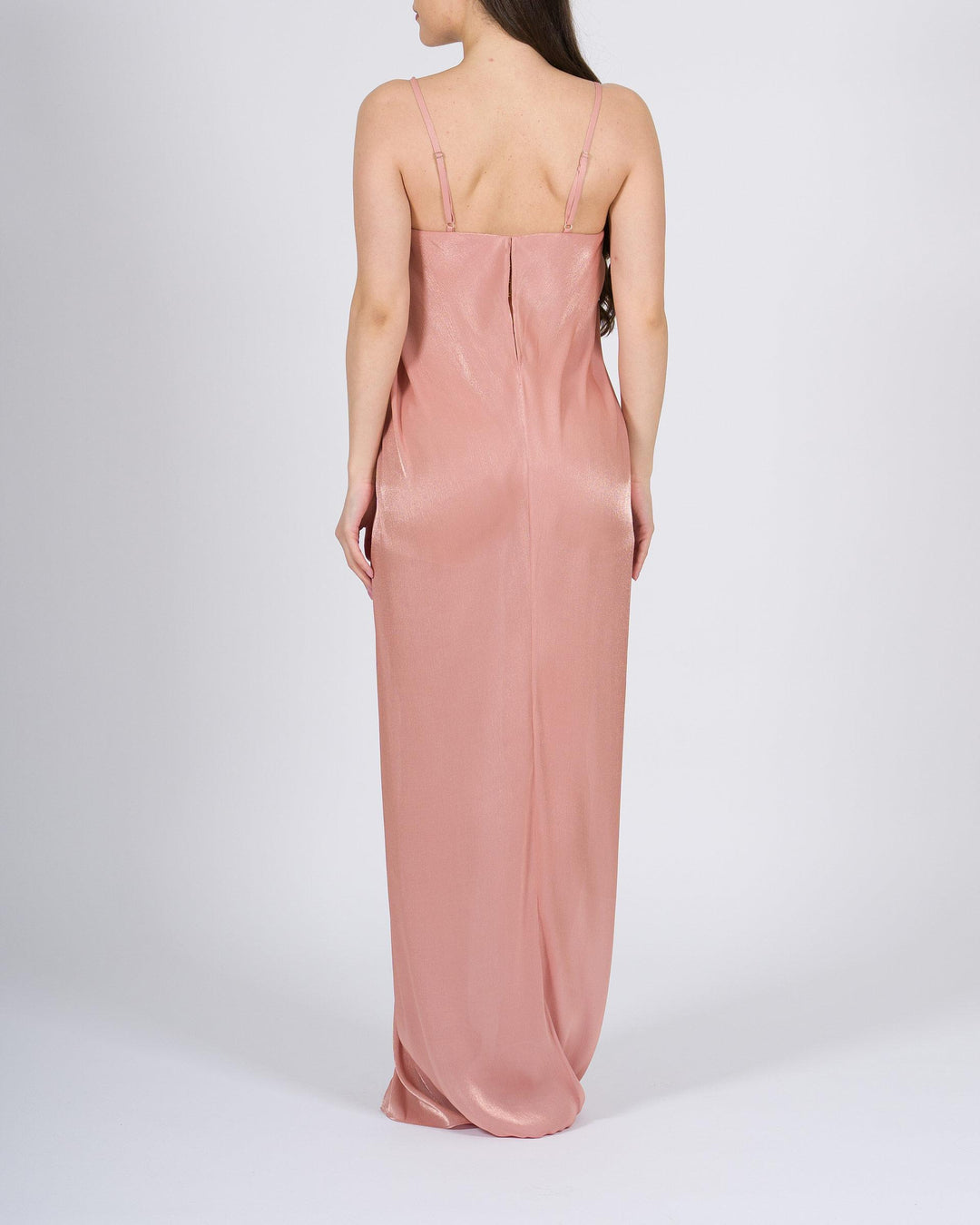 Abito Rosa Silence con Drappeggio 