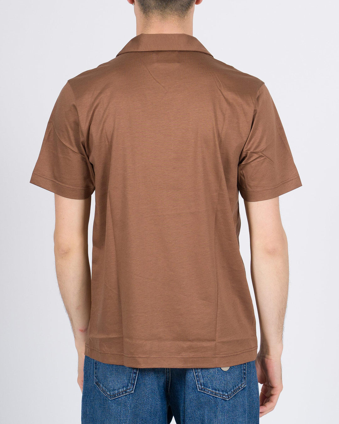 Polo Skipper Uomo tabacco in Cotone Premium 