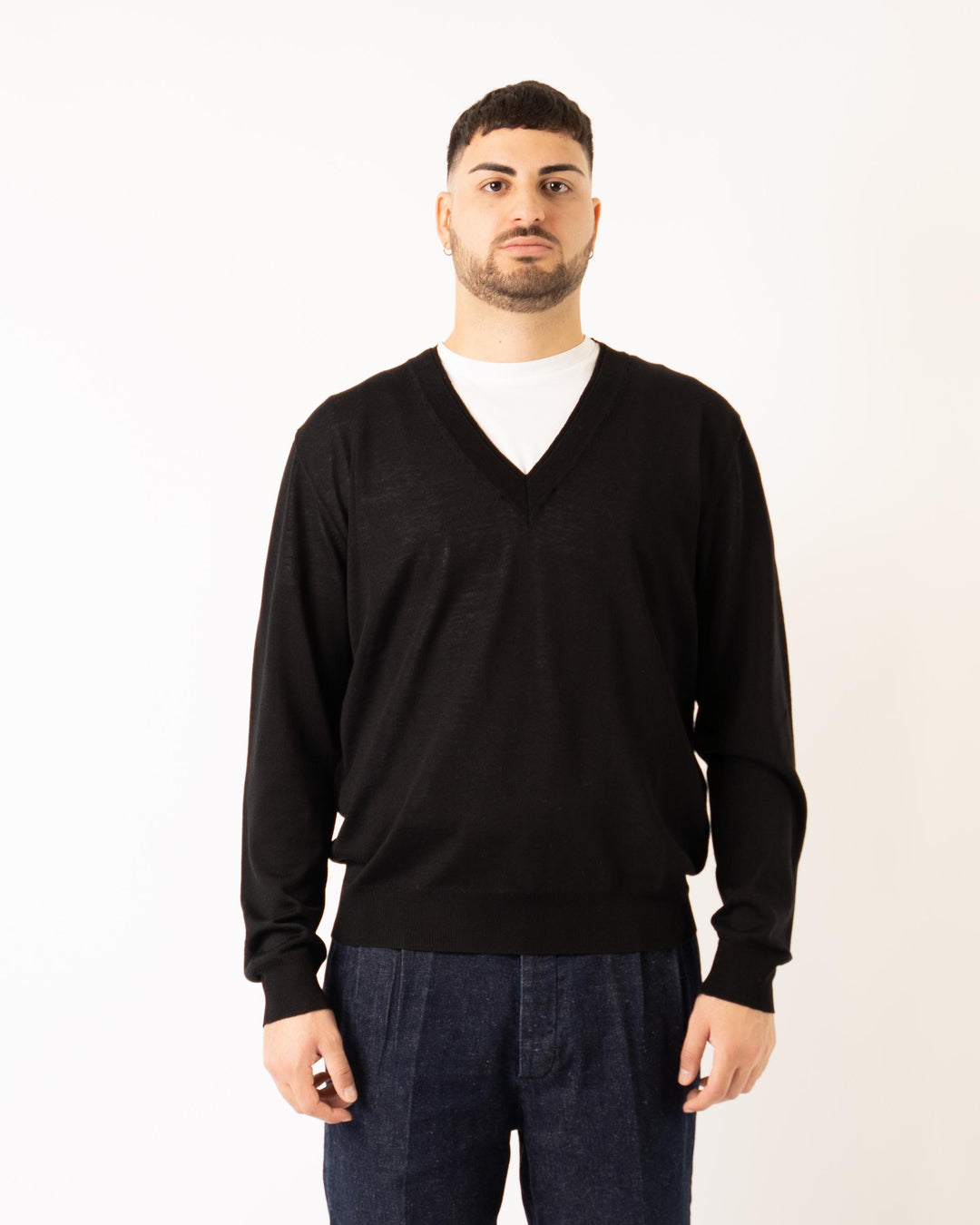 Maglia Scollo V Nero 