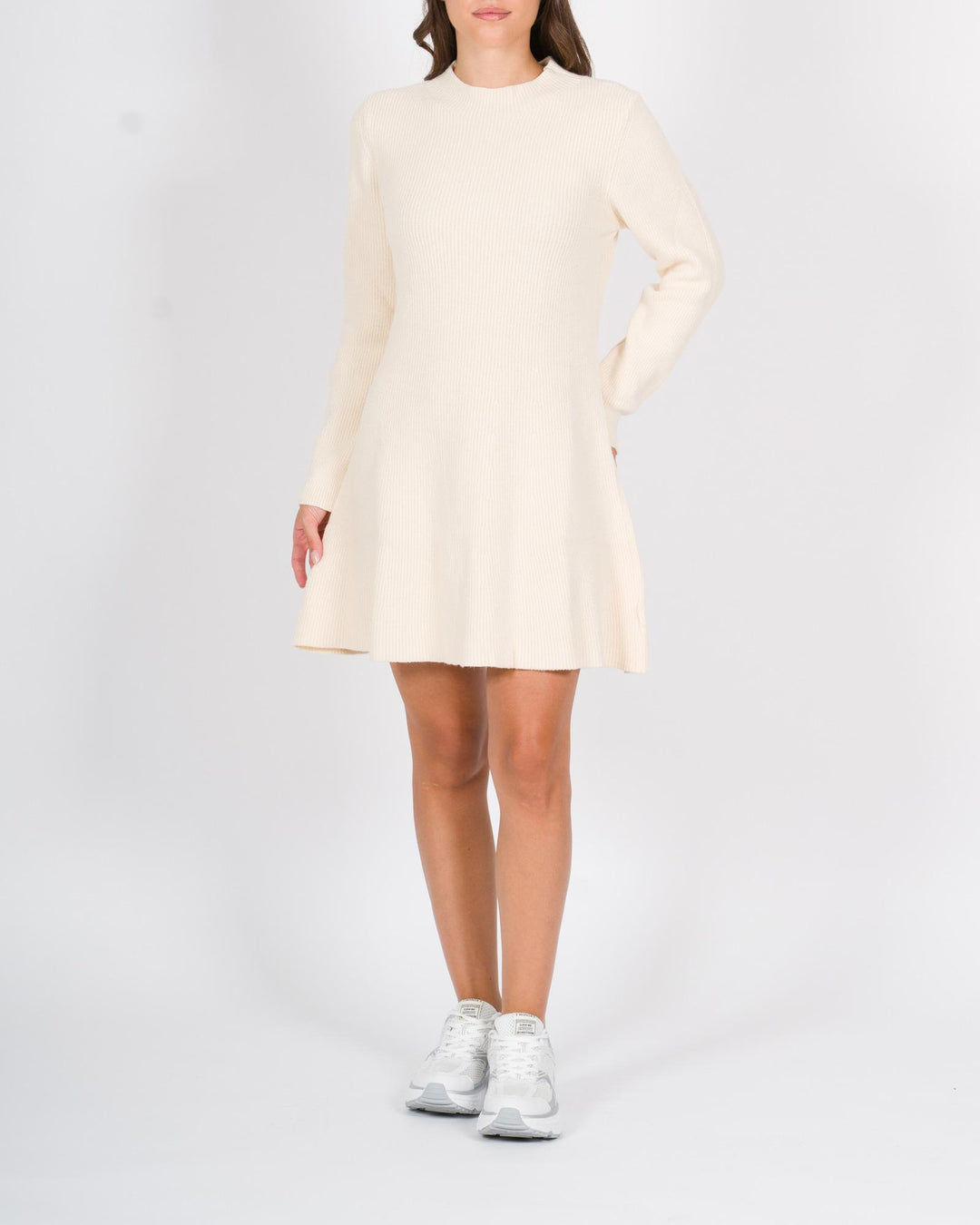 Abito Maglia Costine Panna 