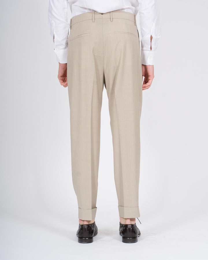 Pantalone Chiaia Misto Lana Beige 