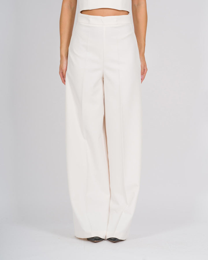 Pantalone palazzo latte 