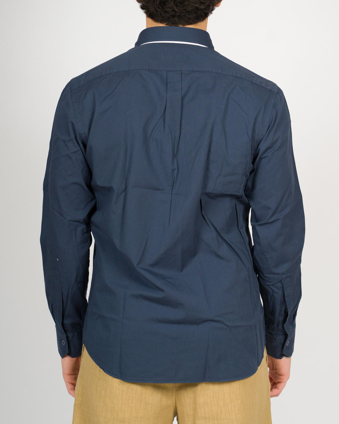 Camicia cotone unito blu 