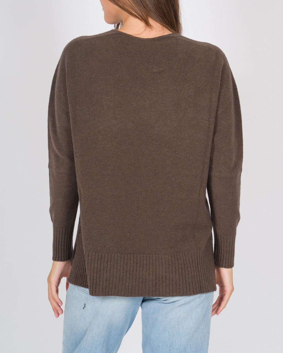 Maglia dettagli a treccia cacao 