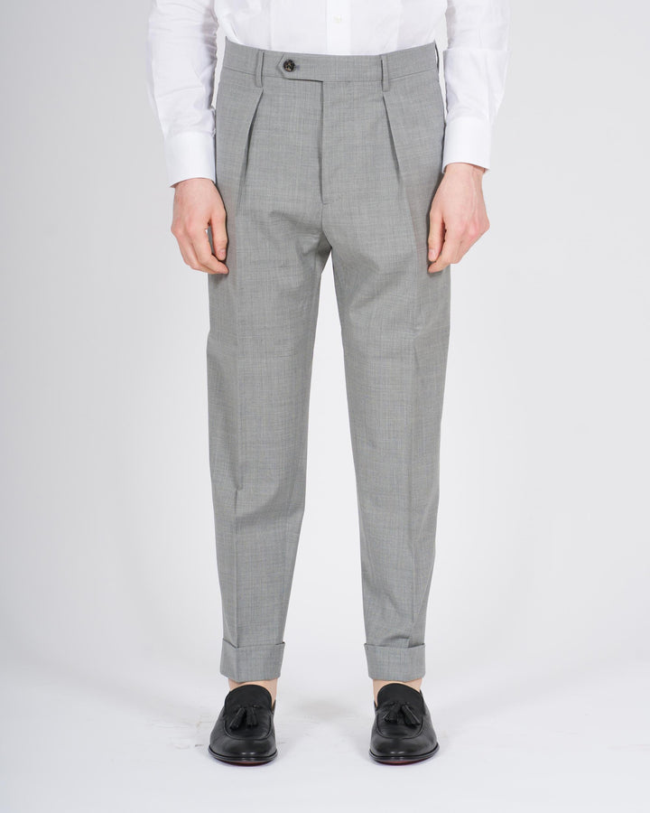 Pantalone Chiaia Misto Lana Grigio 