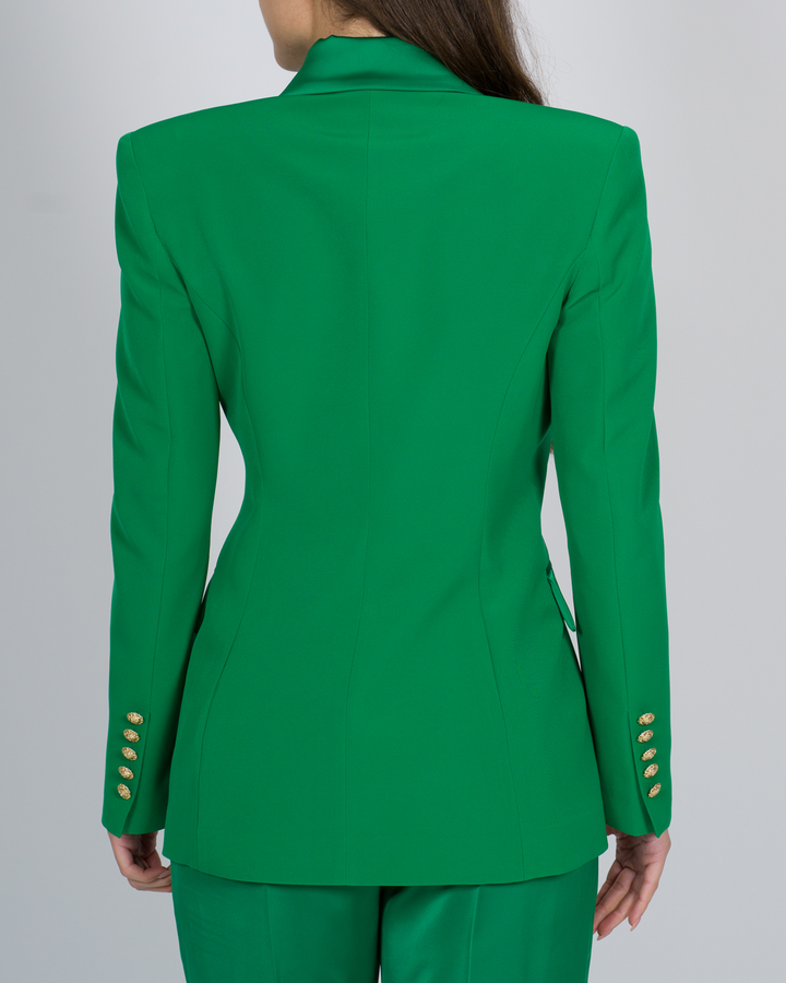 Blazer rever  raso verde 