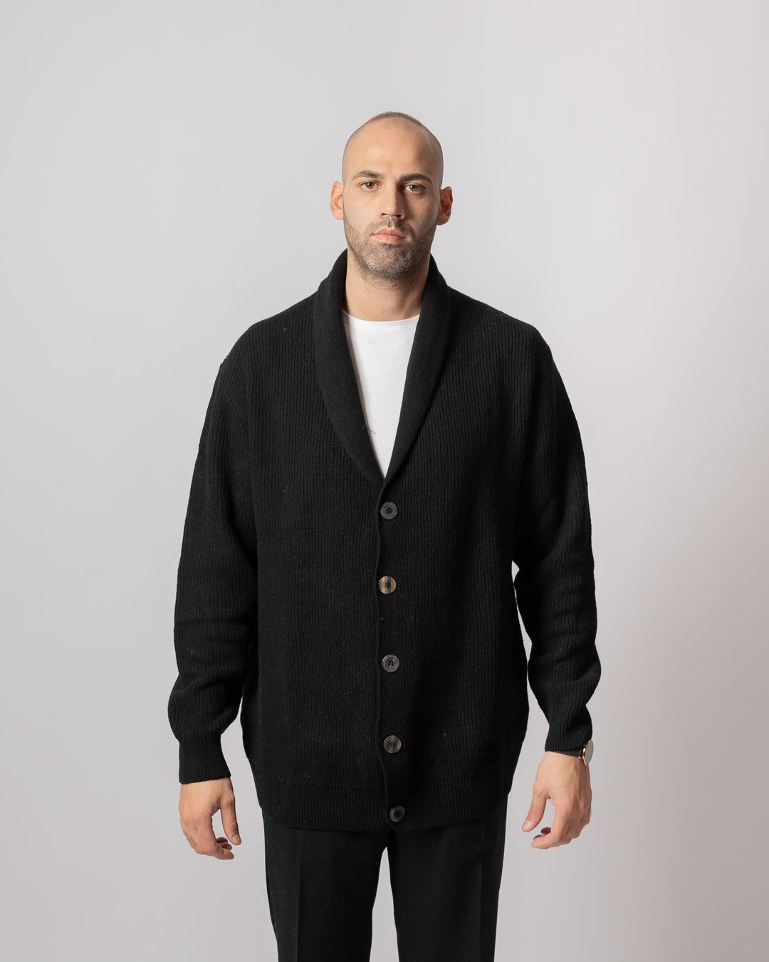 Cardigan Scialle nero 
