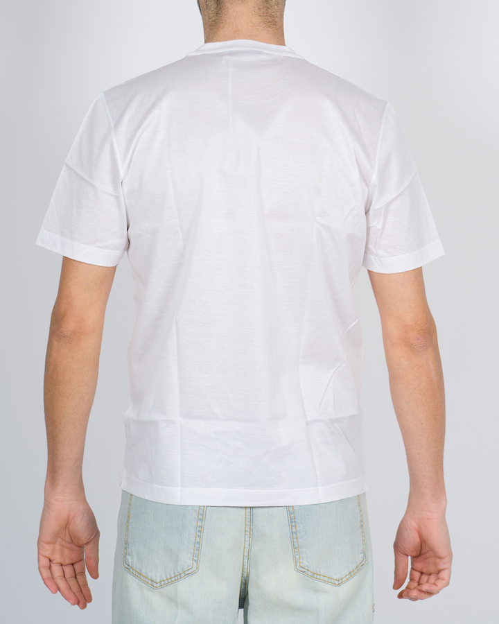 T-shirt filo di scozia bianca 